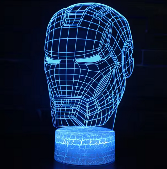 Casque Iron Man Lampe 3D