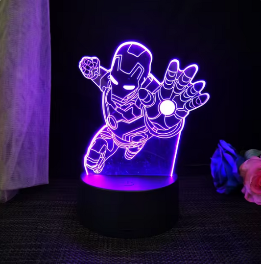 Iron Man Lampe 3D