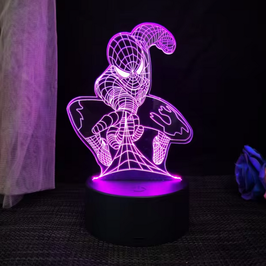 Spider Man Lampe 3D